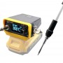 Бездротова паяльна станція Quicko T12-A з паяльником для Li-ion акумулятора Dewalt 18–21V, для DIY-ремонту - фото 1