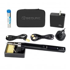 Портативний паяльник Sequre S60P Kit з підтримкою PD, QC, DC, PPS (21В, 64Вт) з жалом C210