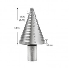 Свердло ступінчасте по металу HSS 4241 металевий колір 5-35 мм 1