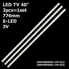 LED підсвітка TV 40 inch 774mm 6-led LC-40LE280X  LBM400E0601-CM-5 (5) LBM400E0601-CM-5 (0) 3шт ART-11590