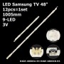 LED підсвітка Samsung TV 48 D4GE-480DCA-R3 D4GE-480DCB-R3 2014SVS48F_3228_R03/L06 D4GE-480DCA/B-R2 12шт ART-11627