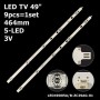 LED підсвітка TV 49 inch 464mm 5-led  LED49D05A-ZC29AG-01 + LED49D05B-ZC29AG-01 V500DJ6-QE1 9шт ART-11482