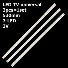 LED підсвітка TV універсальна 7-led 3V 530mm 3шт. 1