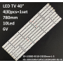 LED підсвітка TV 40 780mm 6V 10-led LED-40D1070 SJBKD4001001-2835AS-F 8шт ART-11953