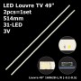 LED підсвітка Louvre TV 49 inch 31-led 3V 514mm 160616-L + 160616-R 160628-L + 160628-R BN95-03721A 2шт ART-11966