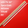 LED підсвітка TV 43 inch 33-led 6V 465mm LB43044 V0_00_L V1_00_R T430HVF0327443T08004-00 2шт ART-11963