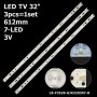 LED підсвітка TV 32“ inch 612mm 7-led 3V LB-F3528-GJX320307-B LB-F3528-GJX320307-H LBM320P0701-FC-2 3шт. - фото 1