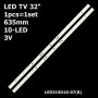 LED підсвітка TV 32 10-led LED315D10-07(B) LE32A7100L, LE32B510F LE32TE5 MYSTERY MTV323LW01273 1шт ART-12463