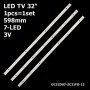 LED підсвітка TV Ergo 32 inch 7-led 598mm RF-EG320B32-0701S-07A1 GC32D07-ZC21FG-15 1шт ART-12039