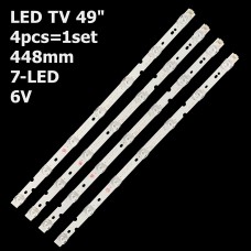 LED підсвітка TV 49“ 6V 448mm 7-led GIC49LB43_3030F21D 4C-LB4907-ZM02J TCL 49D6/49V2/49F6F 4шт ART-12246