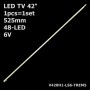 LED підсвітка TV 42 48-led 6V 525mm TX-42AS600E V420DK1-KS1 V420H1-LS6-TREM5 1шт ART-12394