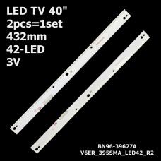 LED підсвітка Samsung TV 40 V6ER_395SMA_LED42_R2 V6ER_395SMB_LED42_R2 BN96-39627 BN96-39628 2шт ART-12508