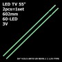 LED підсвітка TV 55 inch 602mm V155 ART3 UD REV01 L-TYPE/ R-TYPE 6916L-2318A 6916L-2319A 2шт ART-12515