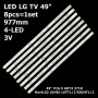 LED підсвітка TV LG 49 inch V165 ART3 Rev002 6916L-2709A, 6916L-2710A, 6916L-2711A, 6916L-2712A 8шт ART-12535