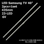 LED підсвітка Samsung TV 40 435mm 23-led AOT-40-NU7100F CY-NN040HGLV3V L1-NU71/13 LM41-00550A 2шт ART-12575