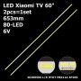 LED підсвітка Xiaomi TV 60 80-led 6V 650mm L60M4-AA MI011A-2016 MI60TV (T8) 94V-0 20200528 20200506 2шт ART-12771