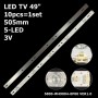 LED підсвітка TV 49 5800-W49004-0P00 SW49D05-ZC14CG-03 CRH-A49353510055BAREV10B 10шт ART-12802