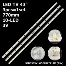 LED підсвітка TV 43 770mm 10-led 39D3503V1W5C2B77214M MG-39D300601W77217M310 HT-42T 3шт ART-12818