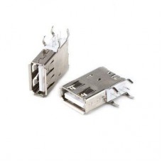 Гніздо USB тип А AF19.6/90 градусів бічний штекер і довгий корпус