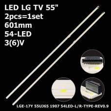 LED підсвітка TV LG 55 LGE-17Y 55UJ65 1907 54LED-L-TYPE-REV09 2шт ART-13066