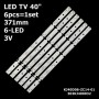 LED підсвітка TV 40 inch 6-led 371mm KJ40D06-ZC14F-01 KJ40D06-ZC14-01 114ZHFD400001 303KJ400032 6шт ART-13123