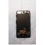 Дисплей (модуль) Motorola XT910 с сенсором и рамкой, черный, Original, б/у - фото 1