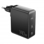 Зарядний пристрій Essager 140W MingQ GaN Hign Power Travel Charger 2 Type-C + USB A EU Black (ECT2CA-MQB01-Z) - фото 1