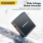 Зарядний пристрій Essager 140W MingQ GaN Hign Power Travel Charger 2 Type-C + USB A EU Black (ECT2CA-MQB01-Z) - фото 