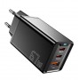 Зарядний пристрій Essager 67W GaN Travel Charger JT-G67TC2U1 2 TYPE C + USB A EU Black (ECTAC-KSB01-Z) - фото 