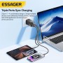 Зарядний пристрій Essager 67W GaN Travel Charger JT-G67TC2U1 2 TYPE C + USB A EU Black (ECTAC-KSB01-Z) - фото 