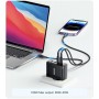 Зарядний пристрій Essager Grace 100W GaN 4 Ports Travel Charger 2 Type-C + 2 Type-A Black (ECT2CA-QYB01-Z) - фото 