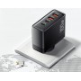 Зарядний пристрій Essager Grace 100W GaN 4 Ports Travel Charger 2 Type-C + 2 Type-A Black (ECT2CA-QYB01-Z) - фото 