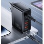 Зарядний пристрій Essager Grace 100W GaN 4 Ports Travel Charger 2 Type-C + 2 Type-A Black (ECT2CA-QYB01-Z) - фото 