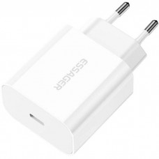 Зарядний пристрій Essager Vanjane Travel Phone Charger Set PD20W (no cable) EU White (ECTC-FJB02-P) 1