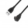 Зарядное устройство для USB Garmin Fenix / Forerunner / Epix / Vivoactive / Tactix / Venu / Enduro — Black (Угловой) - фото 1