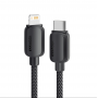 Кабель Essager Breeze USB Cable USB-C to Ligthning  20 Вт 1м Чорний (EXCTL-WL01-P) - фото 1