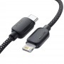 Кабель Essager Breeze USB Cable USB-C to Ligthning  20 Вт 1м Чорний (EXCTL-WL01-P) - фото 