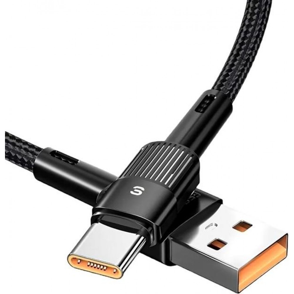 Кабель Essager Star USB-A to Type-C 66 Вт 7A 1м cable Чорний (EXCT-XC01) 3