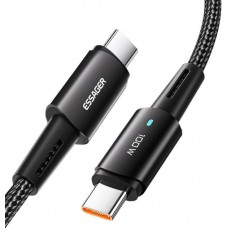 Кабель Essager Sunset USB Type-C to USB Type-C 100 Вт 5A 1м Чорний (EXCTT1-CG01) 1