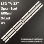 LED подсветка Haier 32' PB08D602173BL052-001H 320E01301401 32D3503V1W9C1B60218M LED29D9-01(A) 3шт. - фото 1