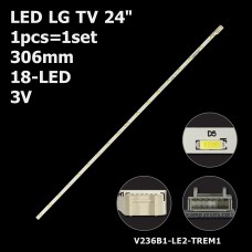 LED підсвітка LG TV 24 18-led 306mm V236B1-LE2-TREM1 V236B1-LE2-TREM11 V236BJ1-LE2 6202B0005S000 1шт. 1