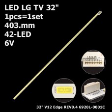 LED підсвітка LG TV 32 V12 Edge REV0.4 REV1.1 6920L-0001C 6922L-0011A 6916L-0801A 1шт. 1