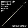 LED подсветка LG TV 42' 60-led 531mm V12 Edge REV1.1 6920L-0912A 6916L-0912A 6920L-0001C LC420EUN 1шт. - фото 1