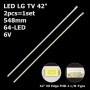 LED подсветка LG TV 42' inch 64-led V6 Edge FHD-1 REV1.0 1 L-Type LC420EUF LC420EUN 3660L-0374A 2шт. - фото 1