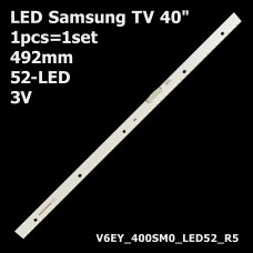 LED підсвітка Samsung TV 40 52-led 3V 492mm V6EY_400SM0_LED52_R5 V6EY-400SM0-LED52-R5 BN96-39504A 1шт. 1