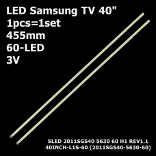 LED підсвітка Samsung TV 40 60-led SLED 2011SGS40 5630 60 REV1.1 (2011SGS40-5630-60) 40INCH-L1S-60 1шт. 1