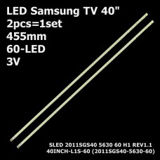 LED підсвітка Samsung TV 40 60-led SLED 2011SGS40 5630 60 REV1.1 (2011SGS40-5630-60) 40INCH-L1S-60 2шт. 1