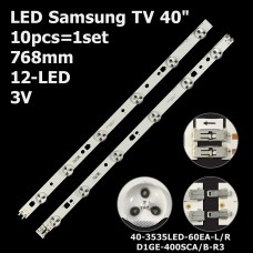 LED підсвітка Samsung TV 40 768mm D1GE-400SCA-R3 D1GE-400SCB-R3 40-3535LED-60EA-L/R 10шт. 1