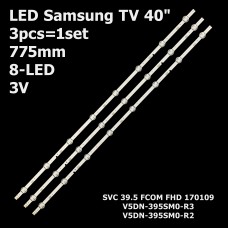 LED підсвітка Samsung TV 40 775mm 3V 8-led V5DN-395SM0-R2 V5DN-395SM0-R3 BN96-37622A BN94-37622A 3шт. 1