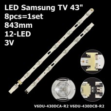 LED підсвітка Samsung TV 43 12-led 3V 843mm V6DU-430DCA-R2 V6DU-430DCB-R2 8шт. 1